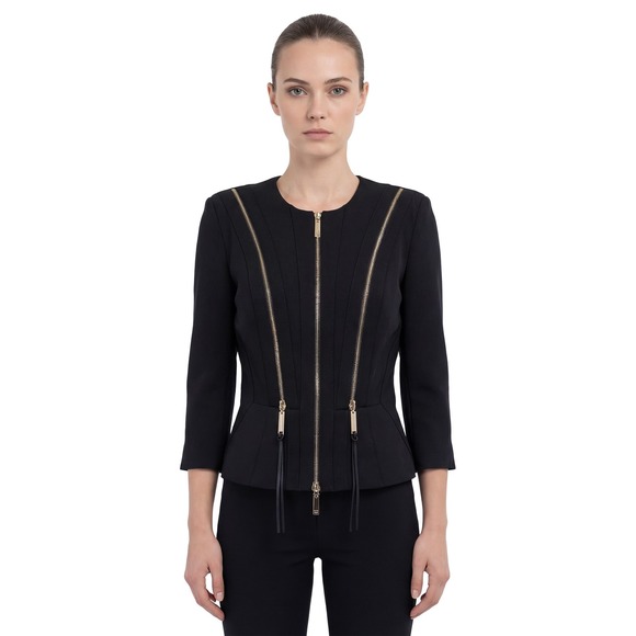 Elisabetta Franchi Women's Tailored Jacket / Corset-Style Blazer – Black – IT 42